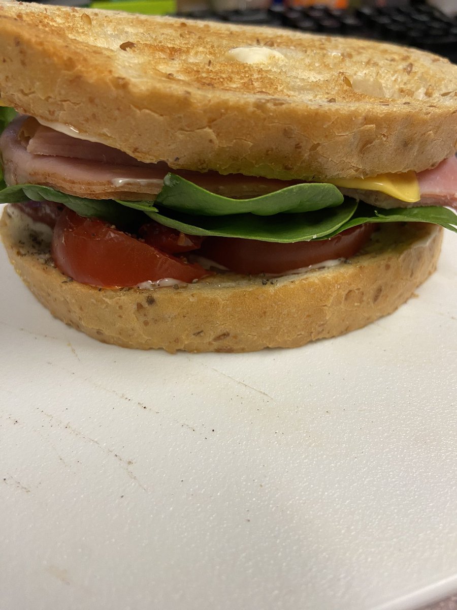 YumYumWpg's tweet photo. Lunch today! Ham, Cheese ๐ง, Tomato ๐
, Spinach ๐ฑ and Mayo on City Bread Rye! Mmmm ๐ #yumyumwpg #BuyCanadian #Winnipeg #CityBread https://t.co/7xJNoIFie4
