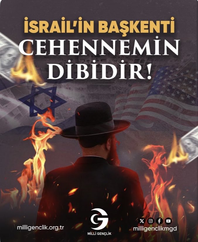 Onursuz ve lanetli bir kavmin sözde devletinin başkenti ancak Cehennem’in dibi  olur!