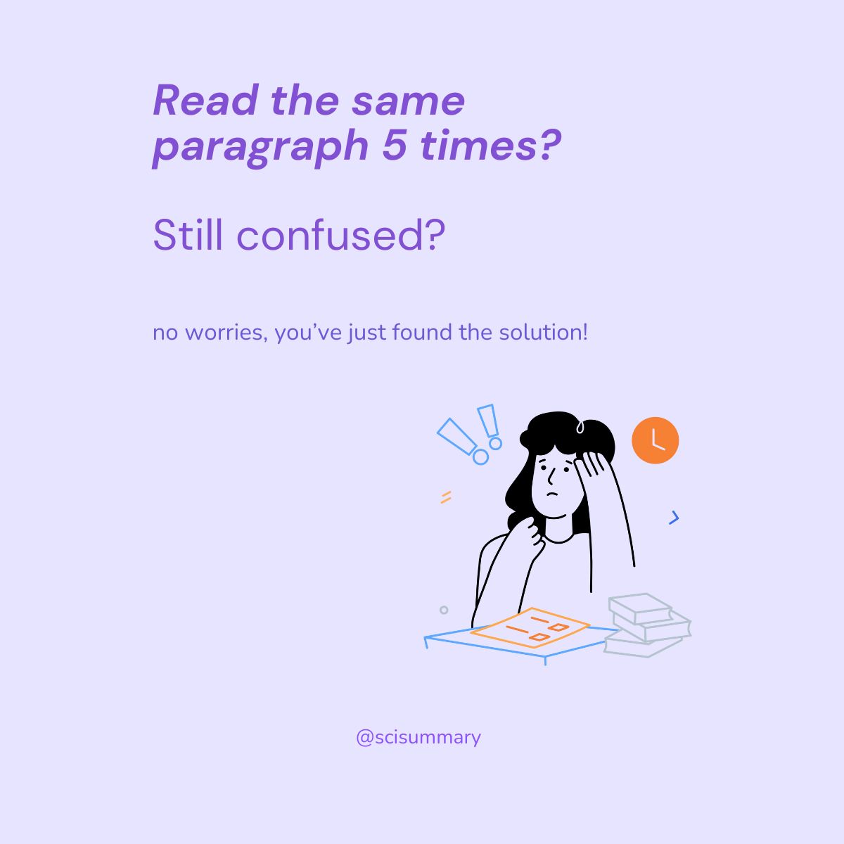 Been there—reading, rereading, and still lost. SciSummary pulls out the important parts for you, so you don’t have to dig through pages 💻 💫

Stuck on something? Just ask SciSummary!

#literaturereview #research #graduatelife #academia