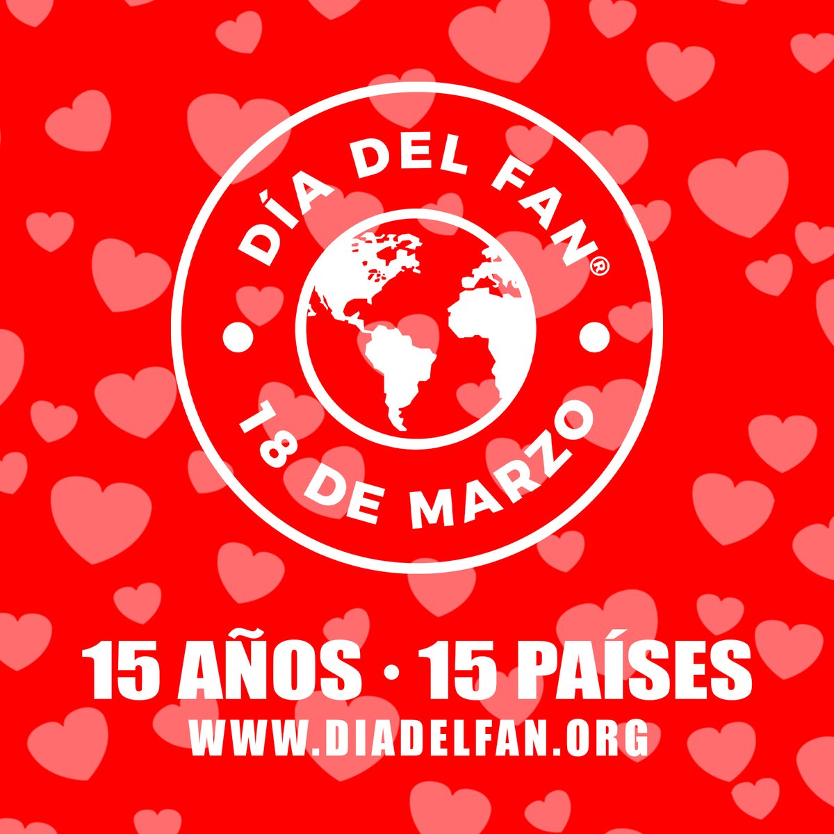 MUCHAS FELICIDADES A TODOS LOS FANS.

HAGAMOS QUE HOY SE SIENTAN MUCHÍSIMO MAS VALORADOS, PORQUE SE ESTÁN CUMPLIENDO 15 AÑOS DE HABERSE INSTITUIDO EL DÍA DEL FAN®.

fanschoice.music/diadelfan15 

#diadelfan #18marzo 
#diainternacionaldelfan 
#diamundialdelfan 
#festivaldelfan