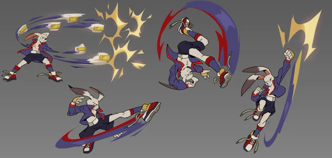 Cool rabbit guy that punches and kicks! (Commission) 