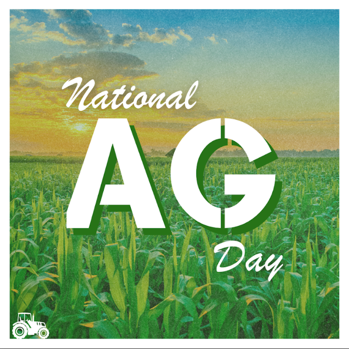 RepDerekSchmidt's tweet photo. Happy National Agriculture Day to all our #KS02 farmers and ranchers!

Congressman Schmidt is working with his colleagues in Washington to deliver legislation – including the 2025 Farm Bill – that provides America’s producers with the resources they need to succeed. https://t.co/IFn9ZOdelu