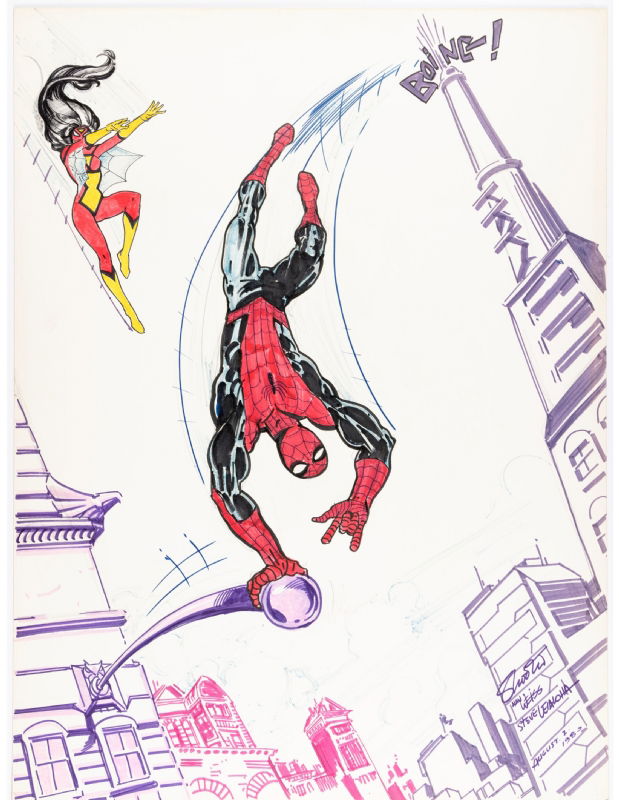 iamluke85's tweet photo. #spiderman & #spiderwoman artwork by #JimShooter (Penciller) , #AlanWeiss (Penciller) , #SteveLeialoha (Penciller) https://t.co/jt4HDj1787
