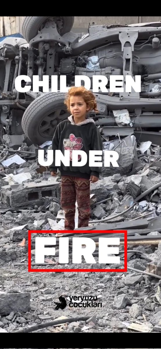Gazze ölüyor, 
Filistin ölüyor,
Çocuklar ölüyor,  
Kadınlar ölüyor, 
Dünya ve insanlık suskun 
#ChildrenUnderFire