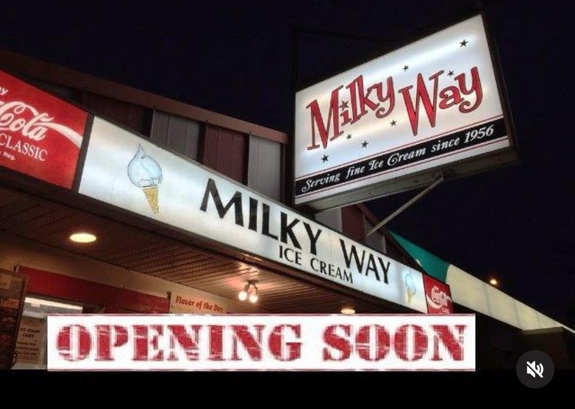 Saw some Sun ☀️ in the forecast! That’s what we were waiting for. Keep watch for when our windows open #openingsoon #officialsignofspring #milkywayicecream 🍦#icecreamseason