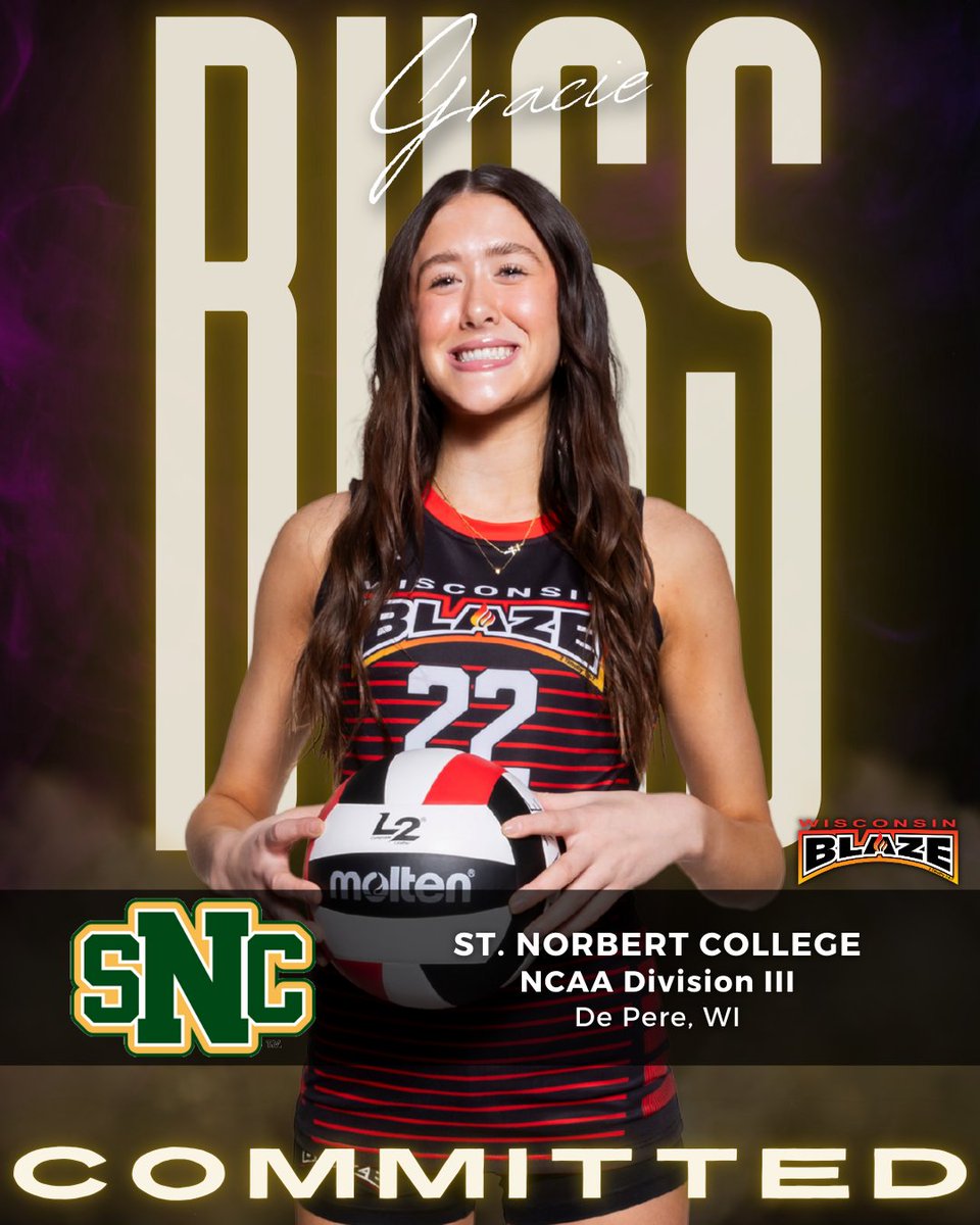 Wisconsin Blaze Volleyball (@wiblazevb) on Twitter photo Huge congratulations to <a href="/gracie_bus54496/">Gracie Buss</a> (Class of 2025 | Shawano High School | 5'11 | OH/RS) for committing to NCAA Division III St. Norbert College! We are so proud of you, Gracie!! #BeTheFlame🤑 Huge congratulations to <a href="/gracie_bus54496/">Gracie Buss</a> (Class of 2025 | Shawano High School | 5'11 | OH/RS) for committing to NCAA Division III St. Norbert College! We are so proud of you, Gracie!! #BeTheFlame🤑