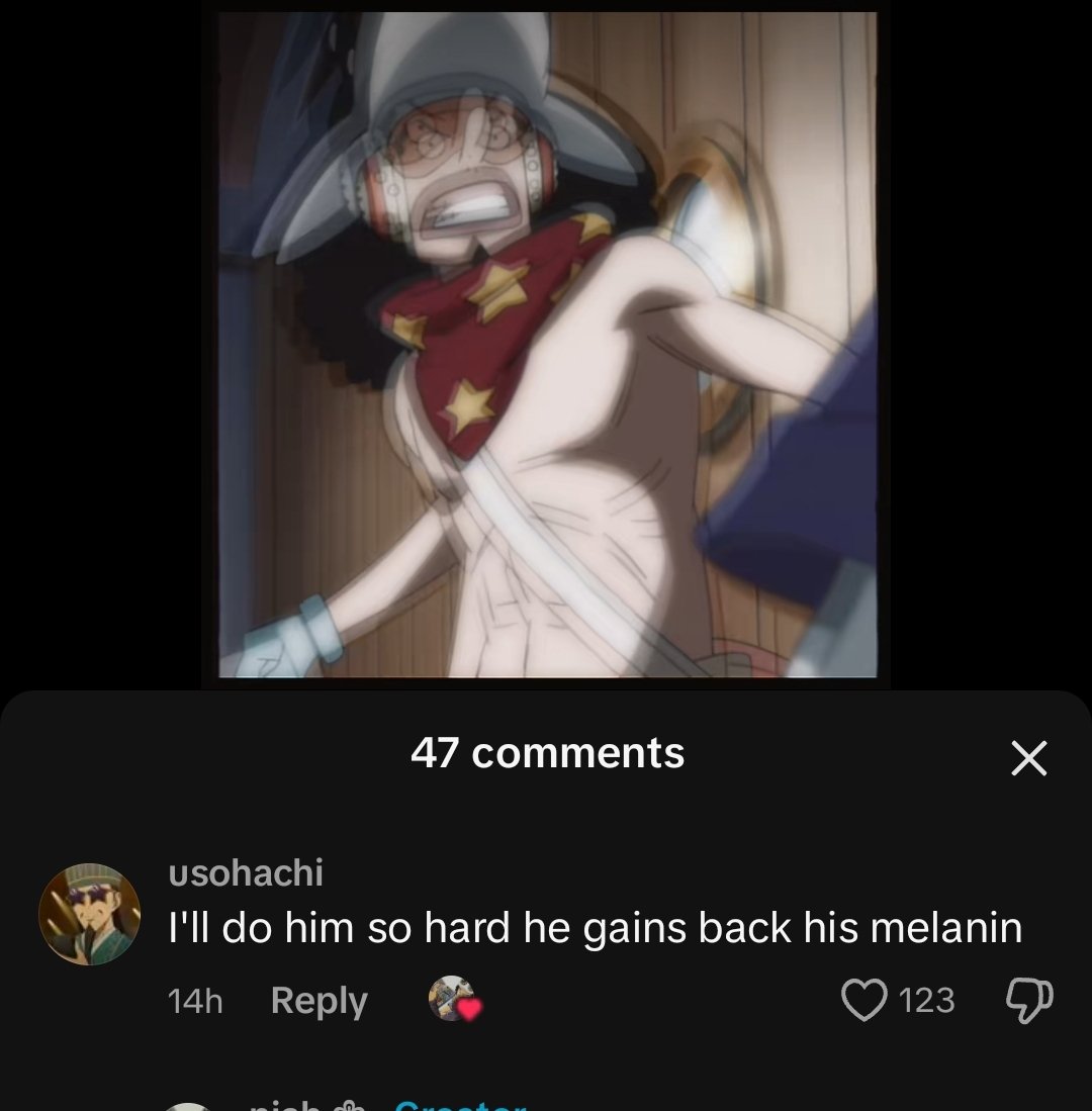 I can't say what I wanna say about usopp on here