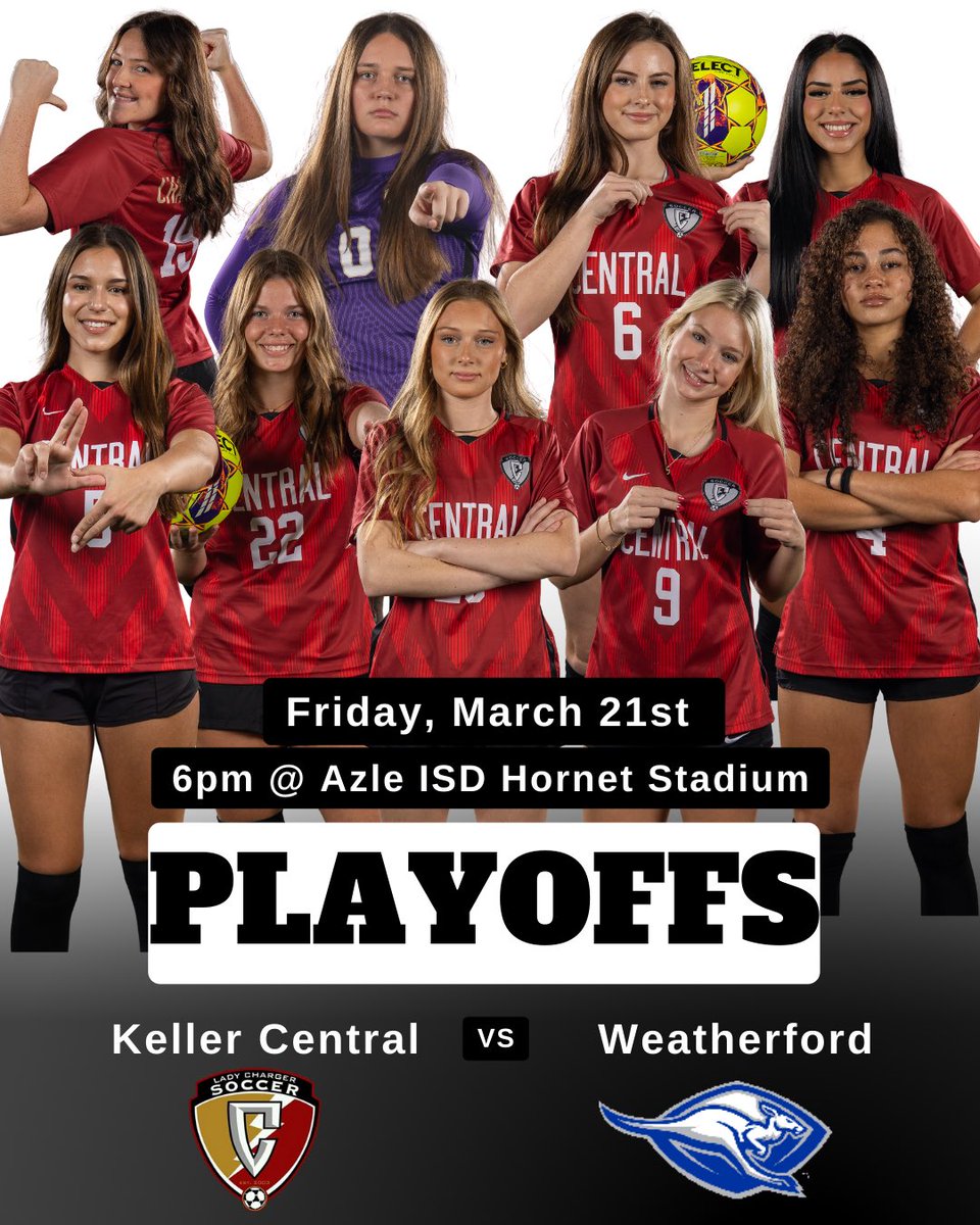 Lady Chargers Soccer (@chs_lcs) on Twitter photo We need YOU #chargernation! Grab a friend and come watch LCS take on Weatherford THIS FRIDAY! It’s going to be a beautiful day!⚡️⚡️⚡️
<a href="/KellerCentralHS/">Keller Central HS</a> <a href="/Chargers_CHS/">⚡️Keller Central Athletics⚡️</a> <a href="/KISDAthletics/">Keller ISD Athletics</a> We need YOU #chargernation! Grab a friend and come watch LCS take on Weatherford THIS FRIDAY! It’s going to be a beautiful day!⚡️⚡️⚡️
<a href="/KellerCentralHS/">Keller Central HS</a> <a href="/Chargers_CHS/">⚡️Keller Central Athletics⚡️</a> <a href="/KISDAthletics/">Keller ISD Athletics</a>