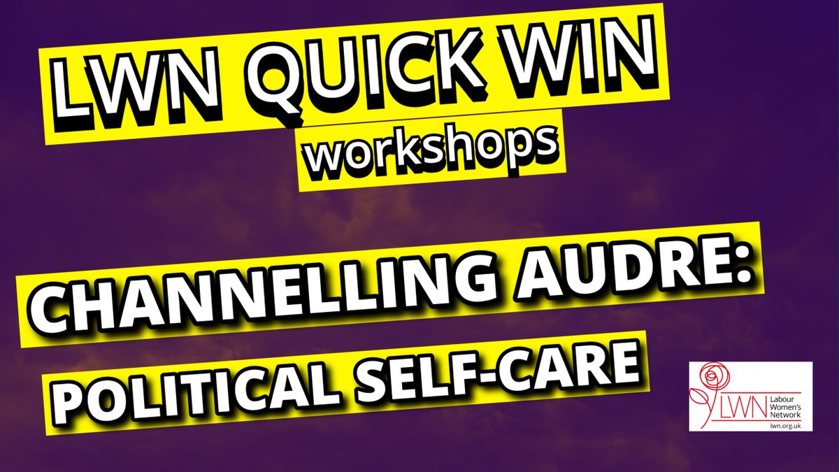In need of some political self-care? Join us tomorrow (Weds) at 8pm for a sisterly space to regroup and focus. Sign up here: lwn.org.uk/qwselfcare_25_…