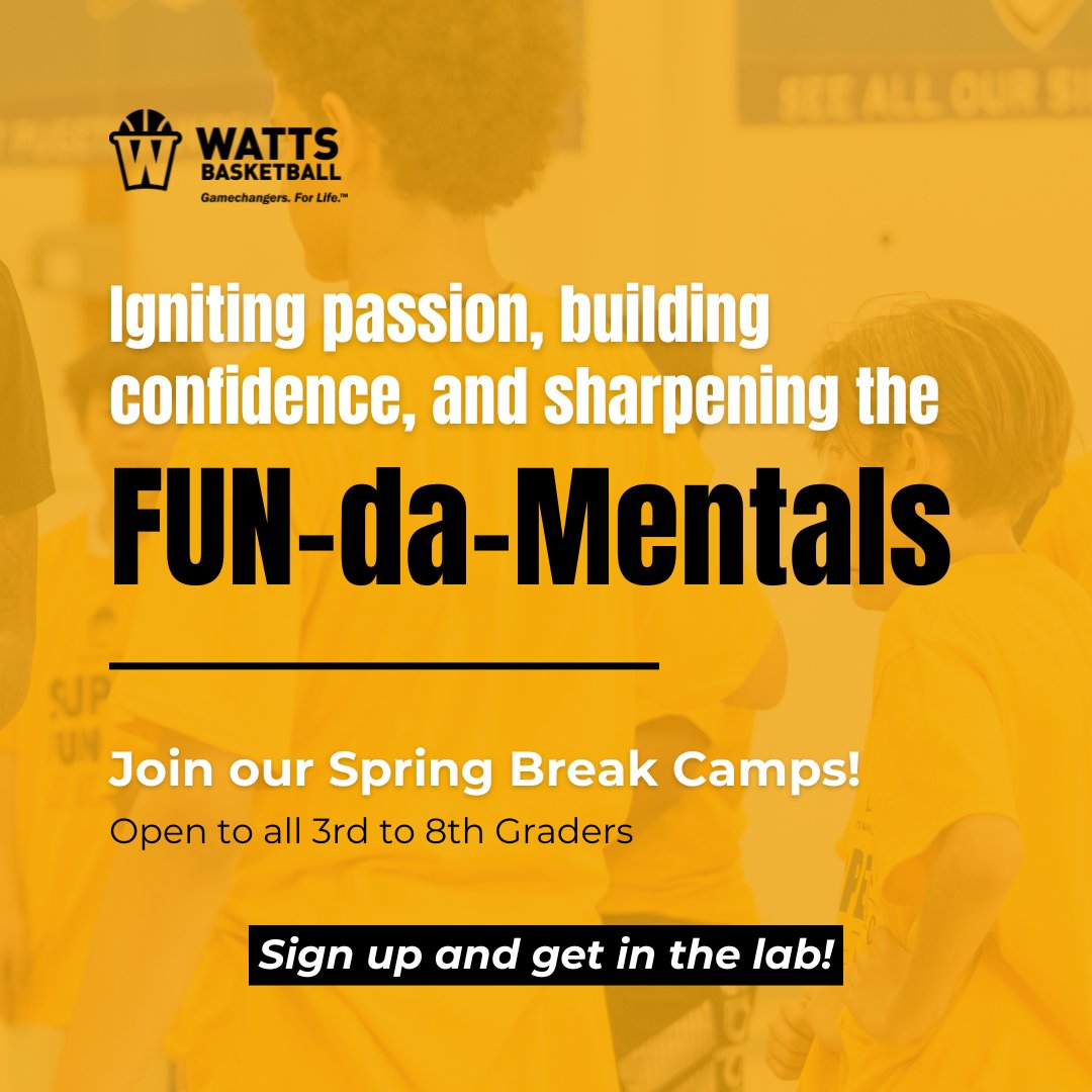 WattsBBall's tweet photo. 🏀 Our camps aren’t just about basketball—they’re about building confidence, friendships, and skills that last beyond the court. Secure a spot now! https://t.co/axL7O2suxL

#SpringBreak #SpringCamps #BasketballCamp2025 https://t.co/O5oTVzR93w