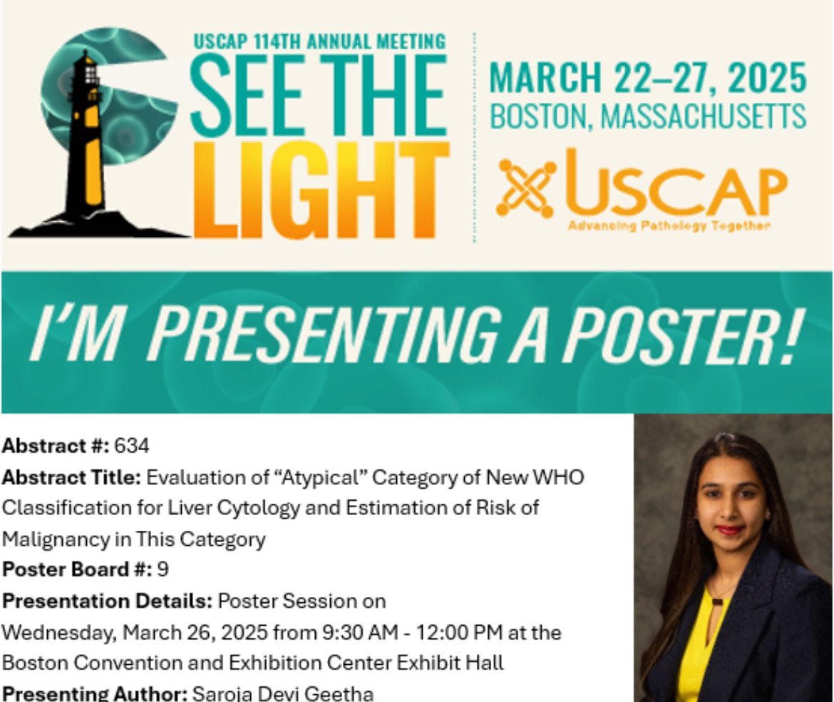 ZuckerPathRes's tweet image. Please stop by our residents posters at #uscap2025 ! Cant wait to see you all there 🤩