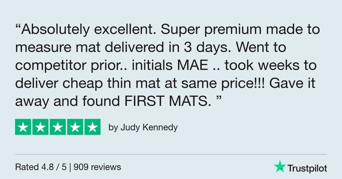 FirstMats's tweet photo. We love hearing from happy customers like Judy Kennedy, who discovered the First Mats difference! ๐
โ
Premium quality made-to-measure mats
โ
Lightning-fast delivery in just 3 days
โ
Trusted by 900+ reviewers with a 4.8/5 rating!
#CustomerReviews #TrustPilot #FirstMats https://t.co/GqpL7rWevV
