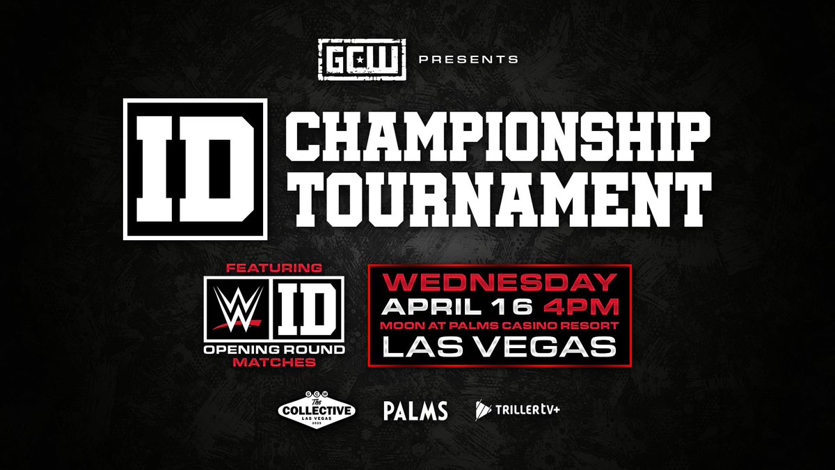 Tickets for "GCW presents the ID Tournament" on April 16th in Las Vegas as part of <a href="/collective2025/">TheCollective2026</a> will go on sale at 10am ET this Friday.

Here is the link:

eventbrite.com/e/gcw-presents…