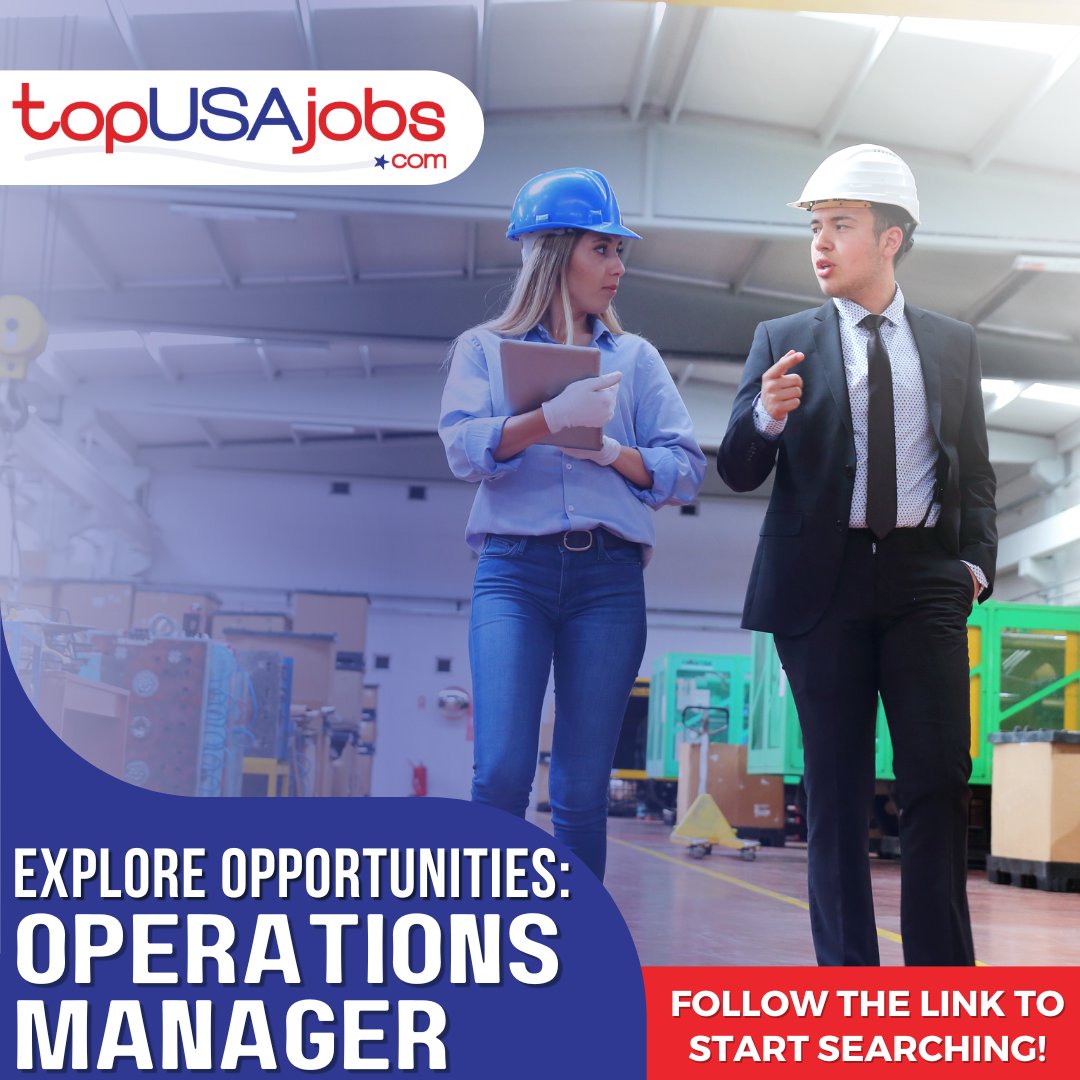 topusajobs's tweet image. Find your next #OperationsManagement job or explore many other #JobOpportunities here with TopUSAJobs: ow.ly/4J5I50Vjwyh
#operationsmanager #hiring #Jobs