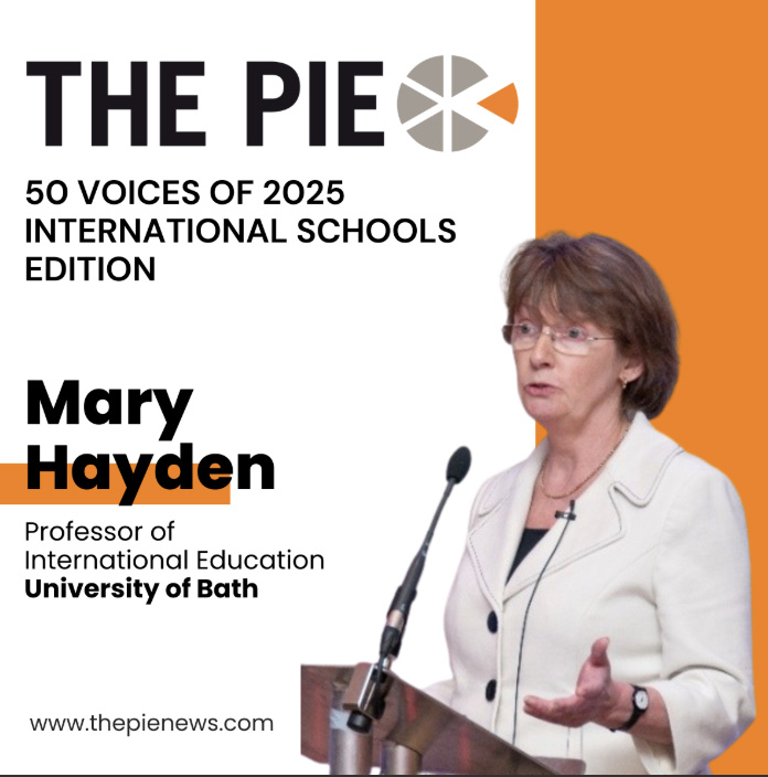 We are proud and delighted to announce that Professor Mary Hayden of the Department of Education has been named as one of The PIE’s (Professionals in International Education) 50 Voices of 2025. Further information about The PIE can be found here: thepienews.com/about-the-pie/