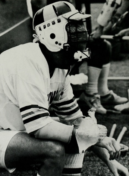 WMMensTribeLax's tweet photo. Senior attackman Brian Mulvey catches his breath in a 1982 game at Carey Field https://t.co/Tn7kB3ptXb