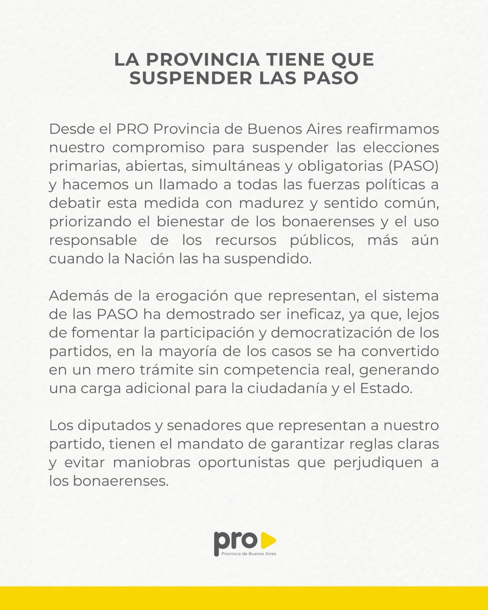 LA PROVINCIA TIENE QUE SUSPENDER LAS PASO.