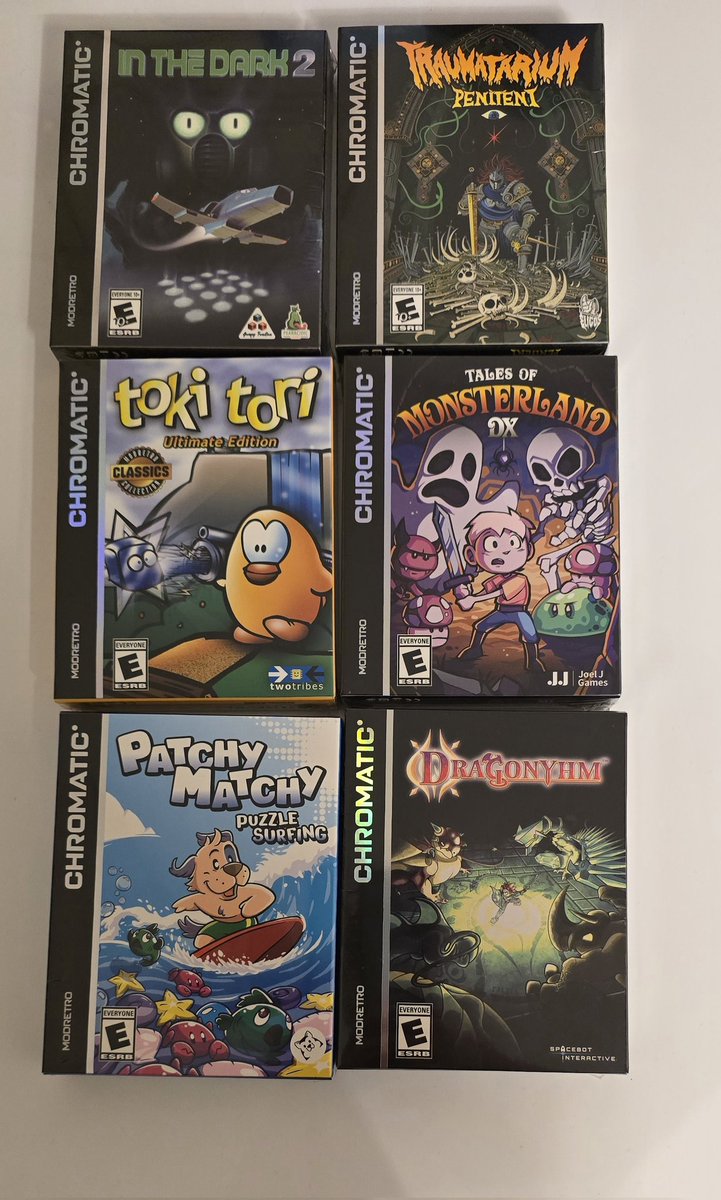 Marc Jowett (@marc_jowett) on Twitter photo I've championed retro indie games in both <a href="/debugmagazine/">Debug Magazine</a> and <a href="/pixeladdict_mag/">Pixel Addict Magazine</a> for several years now, and it was lovely to receive this amazing package from <a href="/modretro/">ModRetro</a> today.
While they will look good on a Game Boy Color, I need to get myself a Chromatic to do these justice. I've championed retro indie games in both <a href="/debugmagazine/">Debug Magazine</a> and <a href="/pixeladdict_mag/">Pixel Addict Magazine</a> for several years now, and it was lovely to receive this amazing package from <a href="/modretro/">ModRetro</a> today.
While they will look good on a Game Boy Color, I need to get myself a Chromatic to do these justice.