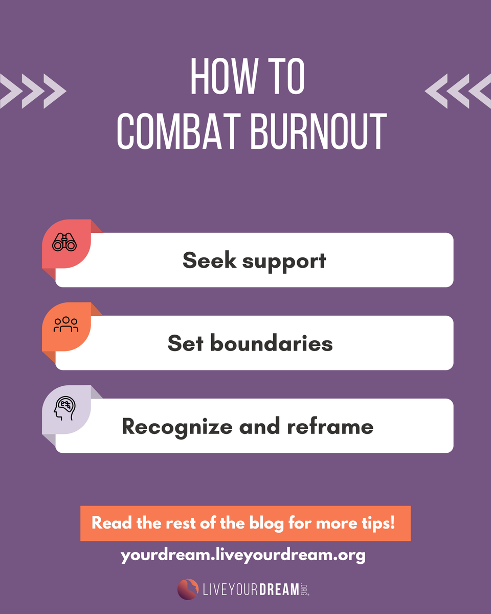 Feeling burnout? Research shows that nearly 80% of women report feeling stressed. In our fast-paced, highly demanding world, burnout in women has become an all-too-common experience. Read our latest blog for tips on how to combat burnout: yourdream.liveyourdream.org/burnout-in-wom…
