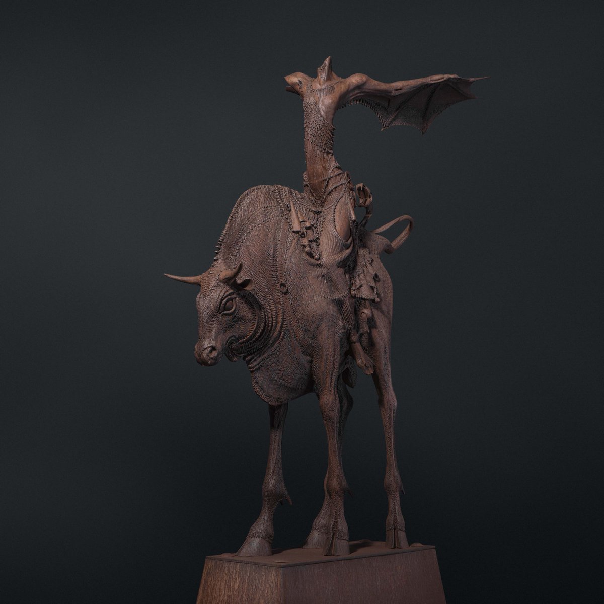 "The Abduction of Europa" (2015) – forged, welded, and ground steel; height 350 cm. The sculpture proudly represents the anniversary edition of <a href="/Tool/">TOOL effing TOOL</a>   legendary album "Undertow".