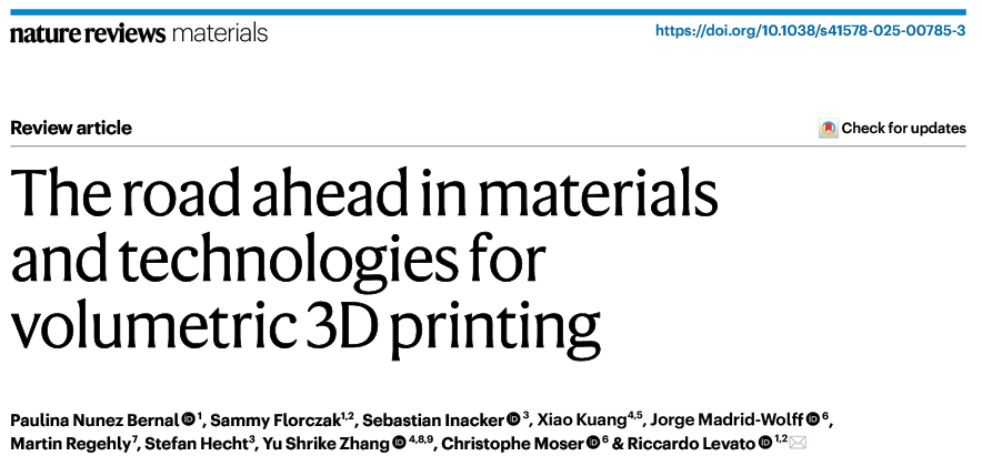rlevato (@riclevato) on Twitter photo What are the next steps in volumetric #3Dprinting technologies? Check our this new review now online at Nature Reviews Materials!
<a href="/NaturePortfolio/">Nature Portfolio</a>
<a href="/pau_bernal1/">Paulina Nuñez Bernal</a> <a href="/FlorczakSammy/">Sammy Florczak</a> <a href="/RMUtrecht/">RM Utrecht</a> <a href="/VET_UniUtrecht/">Diergeneeskunde</a> <a href="/UMCUtrecht/">UMC Utrecht</a>
Free link (read only): rdcu.be/ed4pn What are the next steps in volumetric #3Dprinting technologies? Check our this new review now online at Nature Reviews Materials!
<a href="/NaturePortfolio/">Nature Portfolio</a>
<a href="/pau_bernal1/">Paulina Nuñez Bernal</a> <a href="/FlorczakSammy/">Sammy Florczak</a> <a href="/RMUtrecht/">RM Utrecht</a> <a href="/VET_UniUtrecht/">Diergeneeskunde</a> <a href="/UMCUtrecht/">UMC Utrecht</a>
Free link (read only): rdcu.be/ed4pn