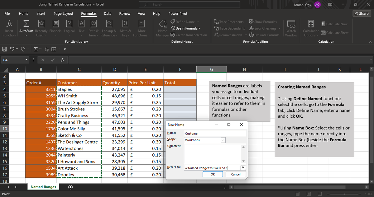 armani0GK's tweet image. Day 16: Named Ranges & Dynamic Formulas
✅ Create Named Ranges – Make formulas clearer
✅ Use in Formulas – Improve readability
✅ Dynamic Ranges (OFFSET & INDEX) – Auto-adjust as data changes
Named Ranges = Cleaner & smarter Excel! Do you use them?
#Excel #ExcelChallenge #Dafam