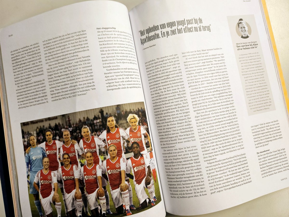 Postma11's tweet image. Mocht een bijdrage leveren aan deze speciale editie van Santos. Over het A'damse vrouwenvoetbal, met rolmodel Rocky Hehakaija, de @AjaxVrouwen toen (Leonne Stentler) en nu (Isa Kardinaal) en alles over de eerste profclub voor vrouwen HERA United. 

#amsterdam750jaar #ajax125jaar