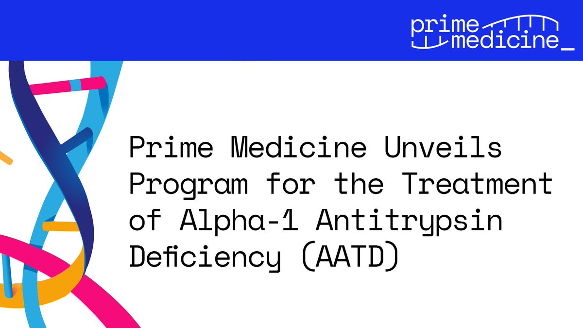 Today, we unveiled a new program for the treatment of alpha-1 antitrypsin deficiency (#AATD). We expect to advance this second program in our liver franchise into the clinic in 2026. Details: investors.primemedicine.com/news-releases/… $PRME