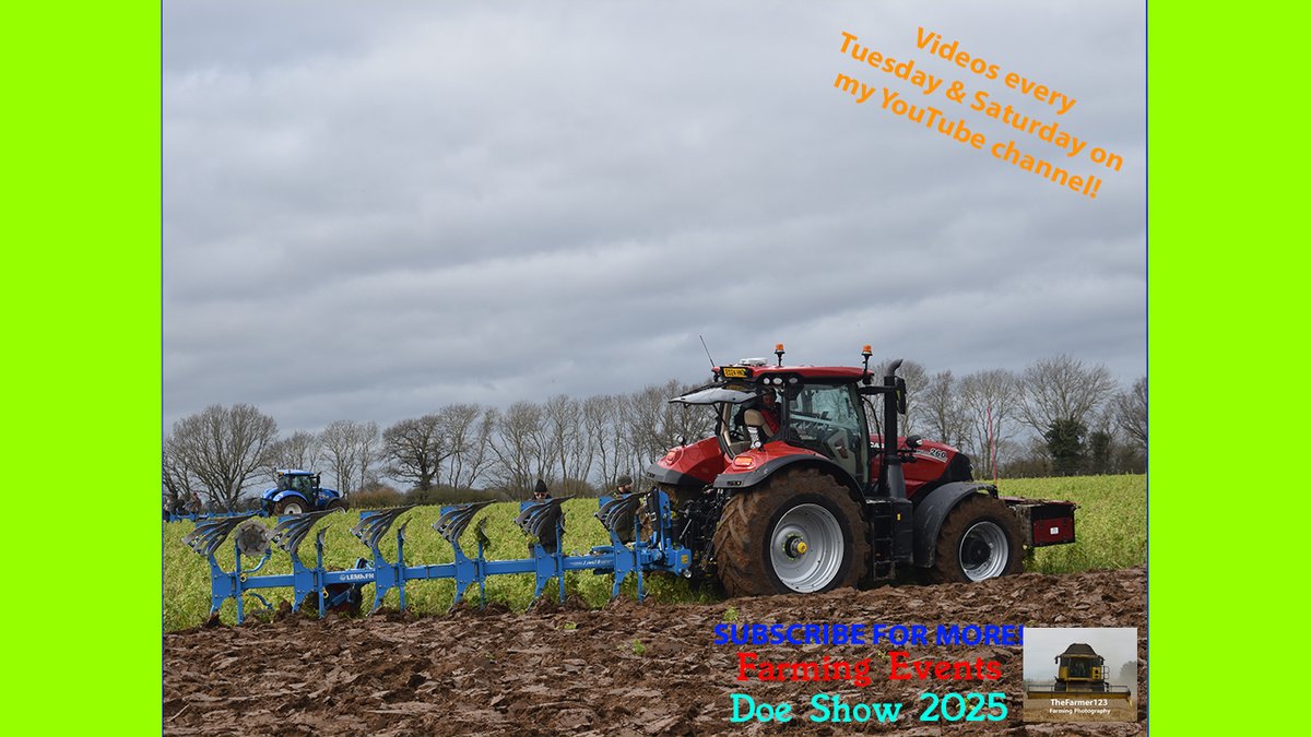 TheFarmer123YT's tweet image. Farming Events - Doe Show 2025: Ploughing with Case Puma 260 &amp;amp; Lemken 6 furrow plough. Video live on my channel - Check it out youtu.be/sCDxGddYmqc Thanks! @ErnestDoeSons @CaseIH_UK_IRE #DoeShow #Case #CasePuma #Lemken #Ploughing #Farming #FarmingPhotography #Agriculture