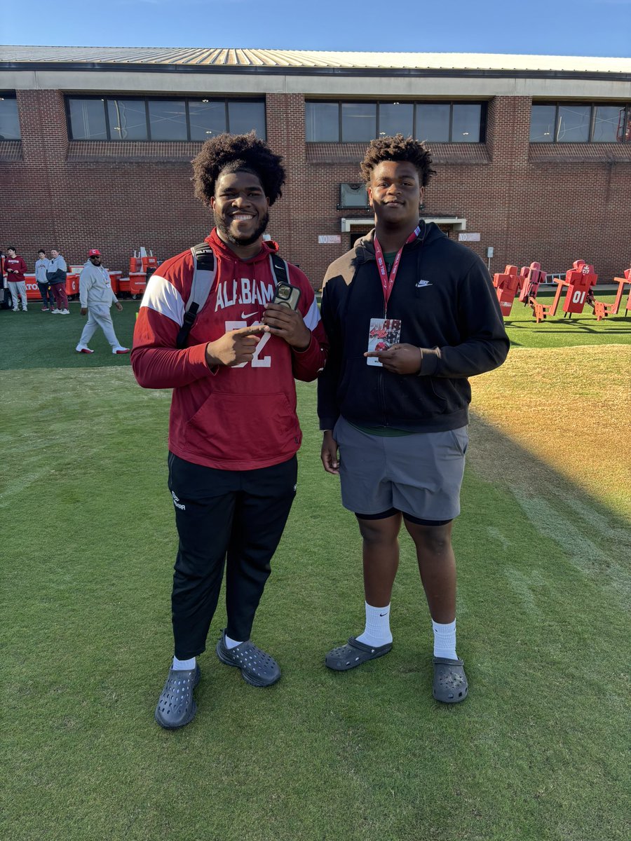 Bryson1of1's tweet image. Had a great time today @AlabamaFTBL  RTR🐘❤️!!!
