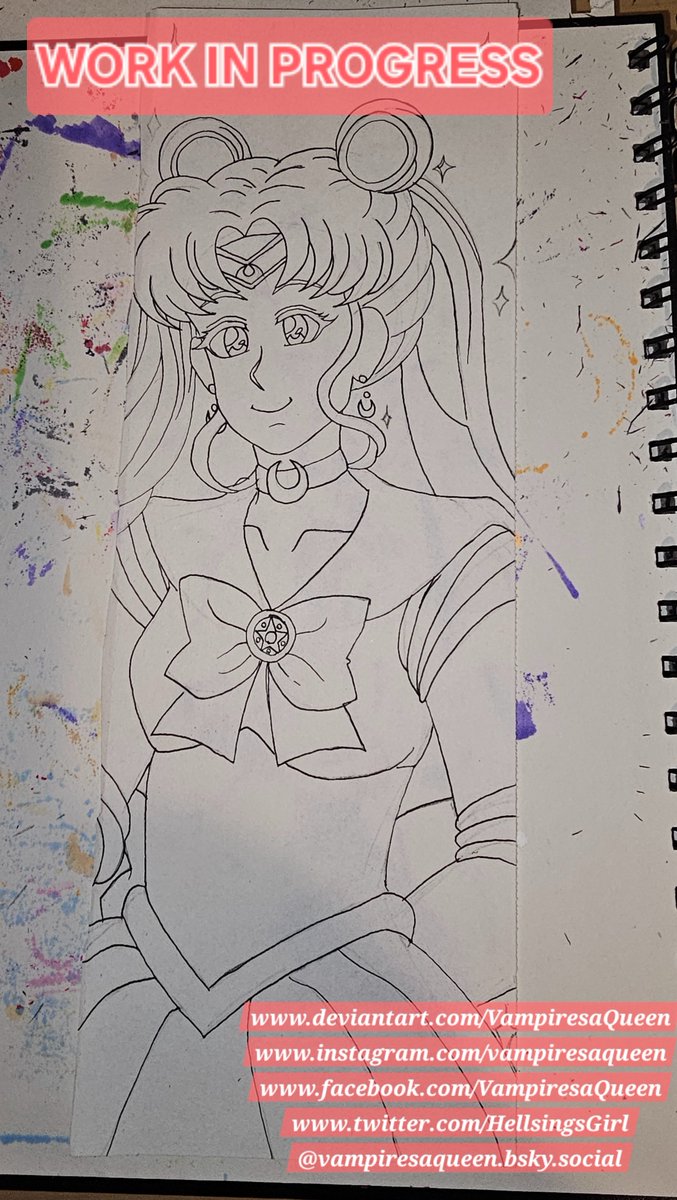 Work in progress on a personal bookmark commission! ^w^
#sailormoon #美少女戦士セーラームーン #セーラームーン #animefanart