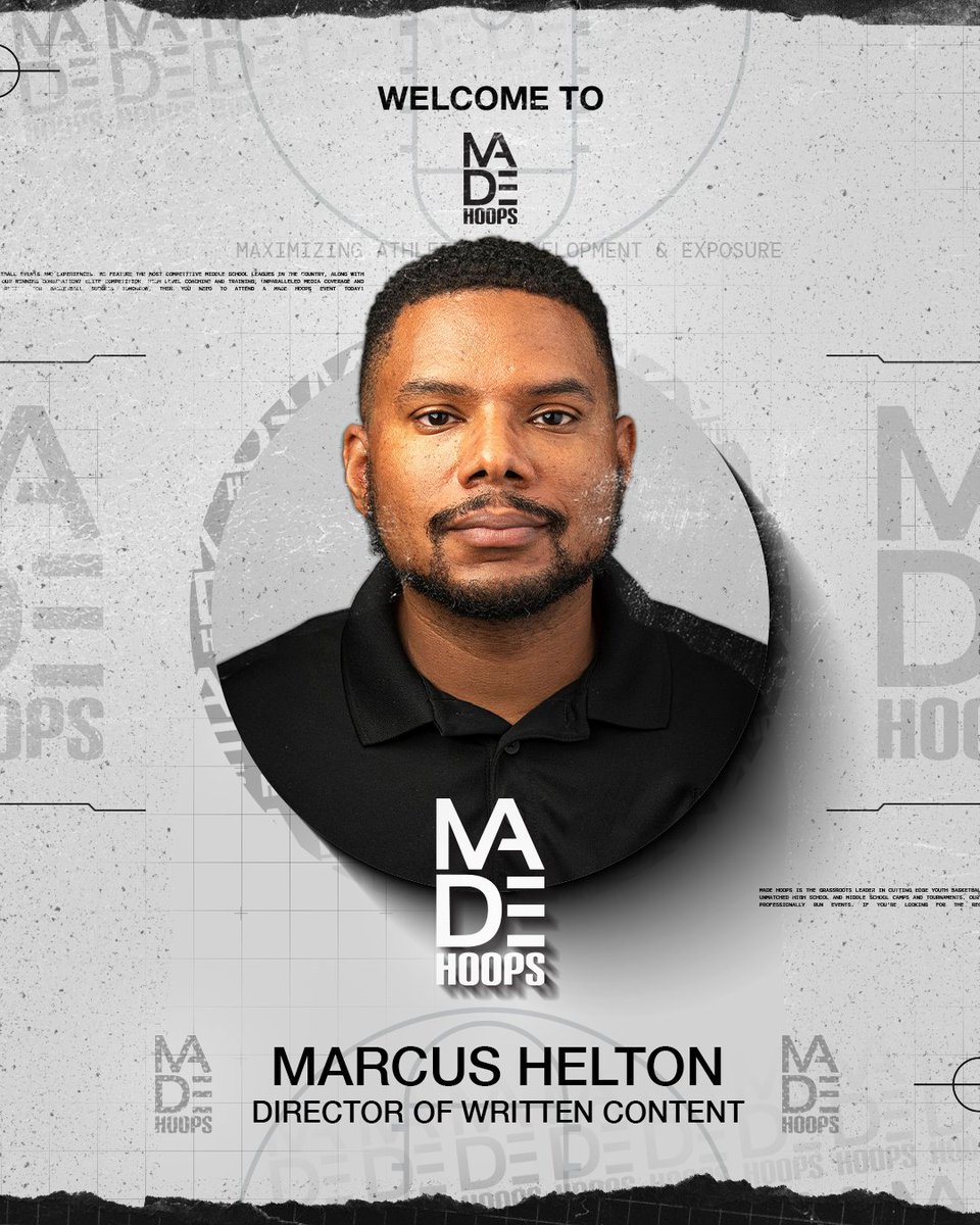 MarcusHelton's tweet image. A little #BreakingNews

Thrilled to announce I&apos;m the new Director of Written Content at @MADEhoops!

I&apos;m excited to work with a crew of talented writers across the country + assist in MADE’s continued success across the basketball landscape. Looking forward to this next chapter!