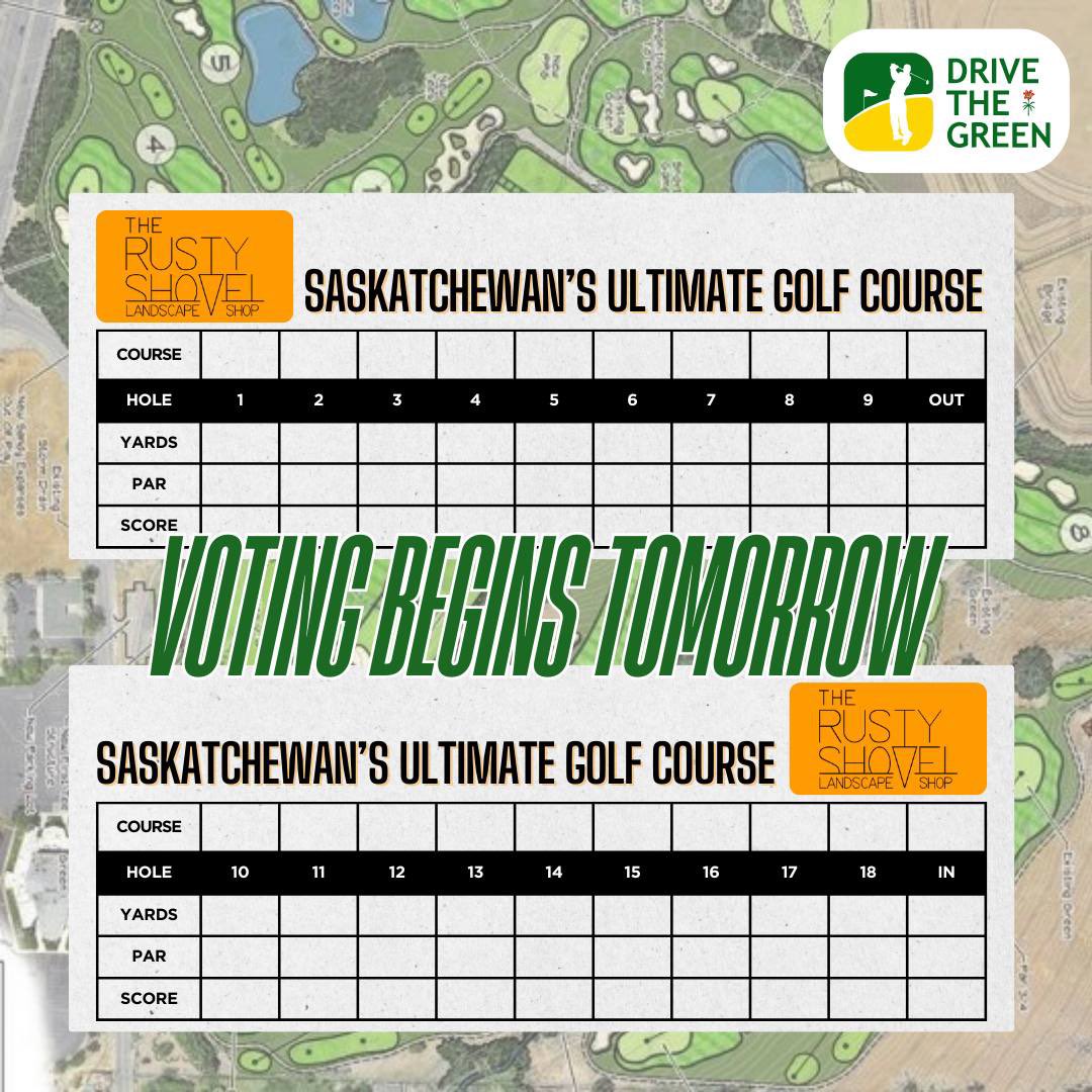 Drive The Green Golf (@drive_the_green) on Twitter photo Saskatchewan’s Ultimate Golf Course!
The 2025 DTG Sask Bracket presented by <a href="/TheRustyShovel/">The Rusty Shovel</a> returns tomorrow. But with a twist.
This year, we are curating the perfect Saskatchewan golf course based on your votes. Each day, a new set of holes will go up against one another. Saskatchewan’s Ultimate Golf Course!
The 2025 DTG Sask Bracket presented by <a href="/TheRustyShovel/">The Rusty Shovel</a> returns tomorrow. But with a twist.
This year, we are curating the perfect Saskatchewan golf course based on your votes. Each day, a new set of holes will go up against one another.