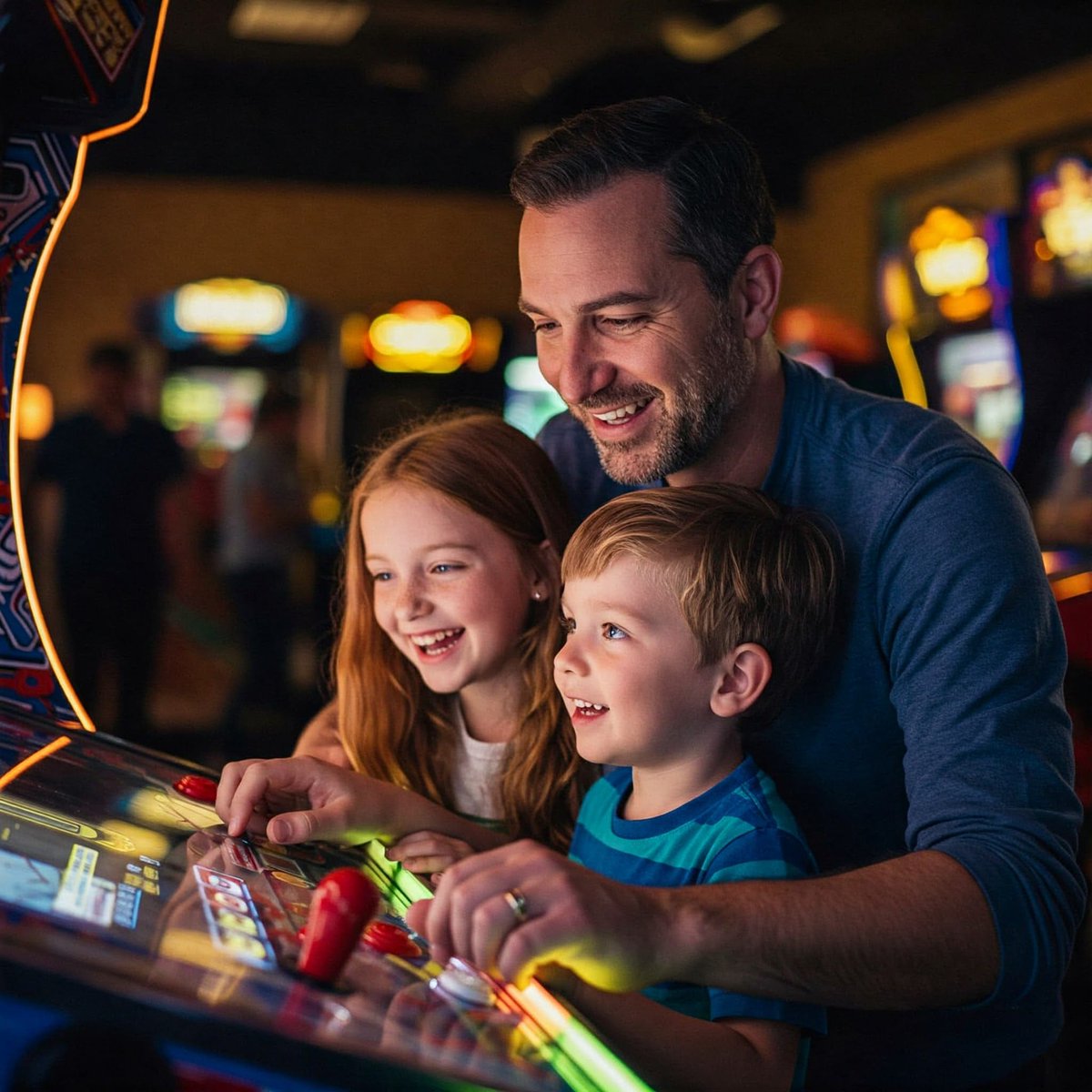 Mañana 19 de marzo día del padre ven con tus hijos a arcade planet y todos pagáis como niños . Os esperamos