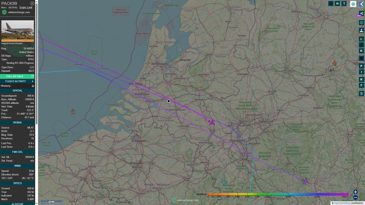 wesleyb1989's tweet image. March17: clouds xd
#PACK99 (#New #Hampshire) #AE5FA1 (18-46054) #USAF #B762 Boeing KC-46A #Pegasus #39000ft #KC46   

(#NLspot #Planespotting #Nikon #P950 #P1000 #Aviation #Avgeek #ADSB)