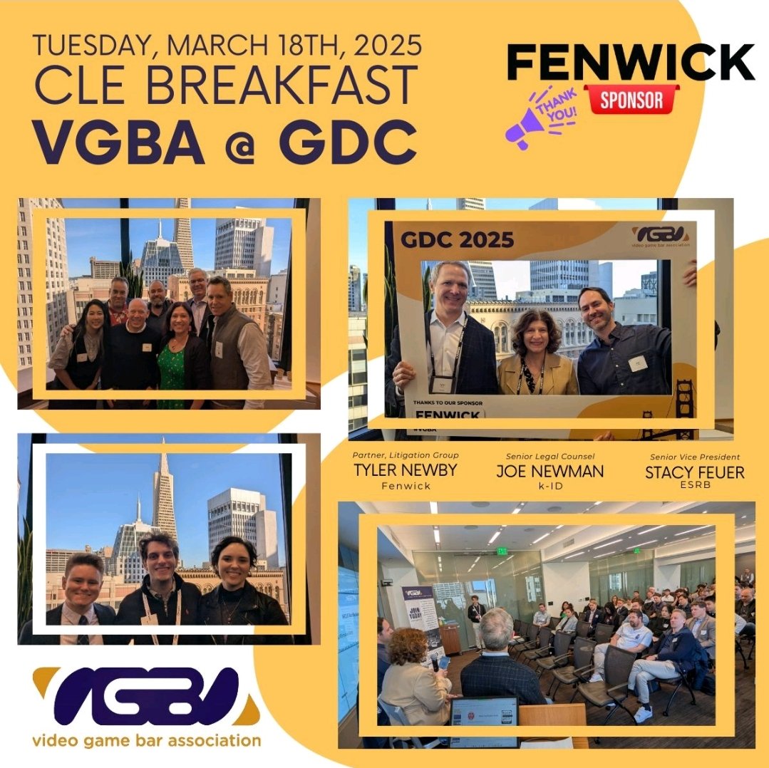 RHersemann@GDC (@loadinglaw) on Twitter photo It was great reconnecting with so many amazing attorneys at the <a href="/VideoGameBar/">The Video Game Bar Association</a> Breakfast. I can't believe my last <a href="/Official_GDC/">Game Developers Conference</a> was in 2019. it's been too long. This one is off to an amazing start! It was great reconnecting with so many amazing attorneys at the <a href="/VideoGameBar/">The Video Game Bar Association</a> Breakfast. I can't believe my last <a href="/Official_GDC/">Game Developers Conference</a> was in 2019. it's been too long. This one is off to an amazing start!
