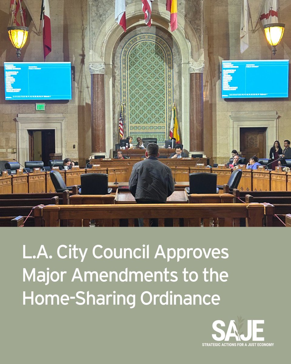 Good news! This morning, L.A. City Council moved to protect the city's affordable and rent-stabilized housing stock from the harmful impacts of Airbnb and VRBO.