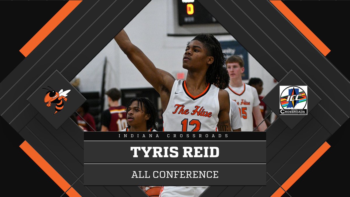 Big congratulations to <a href="/bishopmoore03/">Bishop Moore</a> and <a href="/tyrisreid/">Tyris Reid☄️</a> as they were both selected for All Conference in our last year in the Indiana Crossroads Conference! 

We are super proud of our guys 🖤🧡