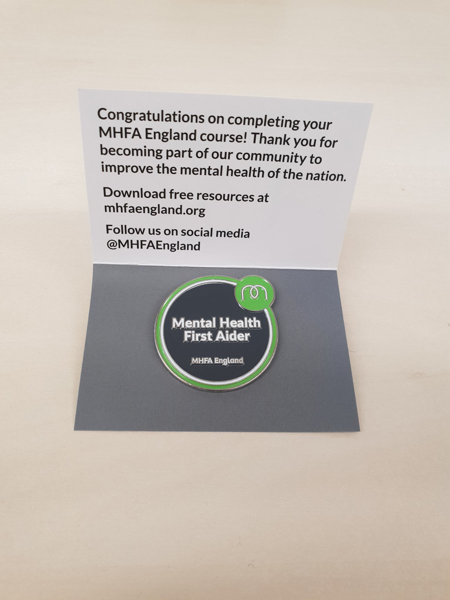 Modern science is a team sport. And as a team, we need to watch out for each other 💪.
I am therefore thankful I was able to attend <a href="/MHFAEngland/">MHFA England®</a> seminars via <a href="/impchemistry/">Imperial Chemistry</a> to become a mental health first aider. 👨‍⚕️👨‍🔬🧘‍♂️
I hope I can be of help to others if things get tough.