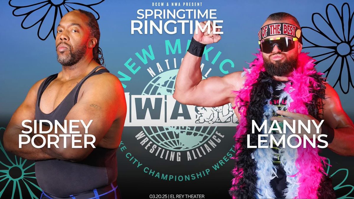 dukecitydub's tweet photo. 🍋 Sour Attitude vs. Sweet Victory at SPRINGTIME RINGTIME! 🍋
📍 El Rey Theater – March 20
⏰ Doors: 6 PM | First Bell: 7 PM
🔥Sidney Porter vs. @mannylemons 🔥
#NWANewMexico #SpringtimeRingtime #DCCW #SydneyPorterVsMannyLemons #SourVsSweet #ElReyTheater https://t.co/PPvmh2ByXW