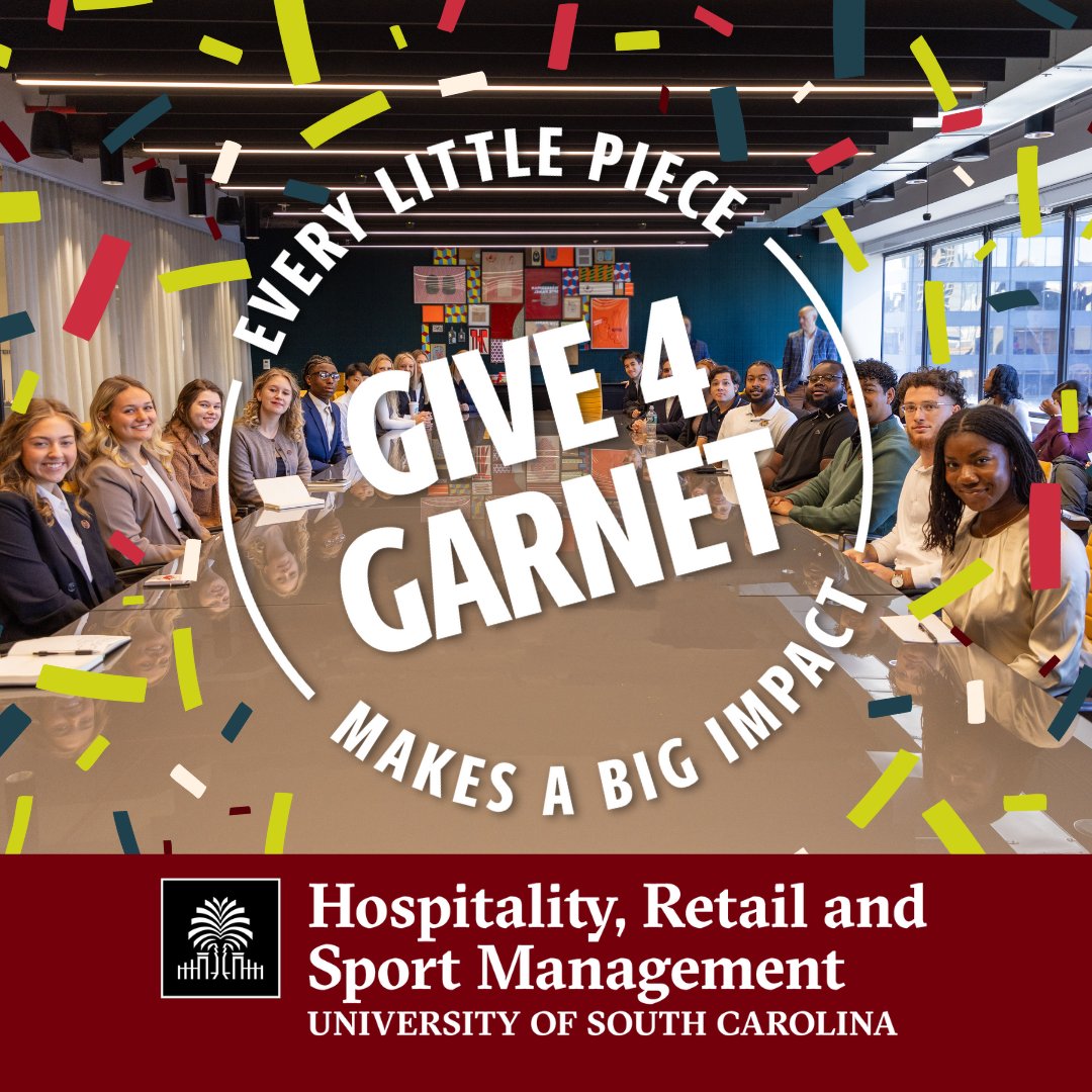 As the chair of the University of South Carolina’s Department of Sport and Entertainment Management, I’ve seen the impact this world-class institution has on the lives of students. Please join me in supporting their #Give4Garnet campaign: give4garnet.sc.edu/a/gday/92301/h…
