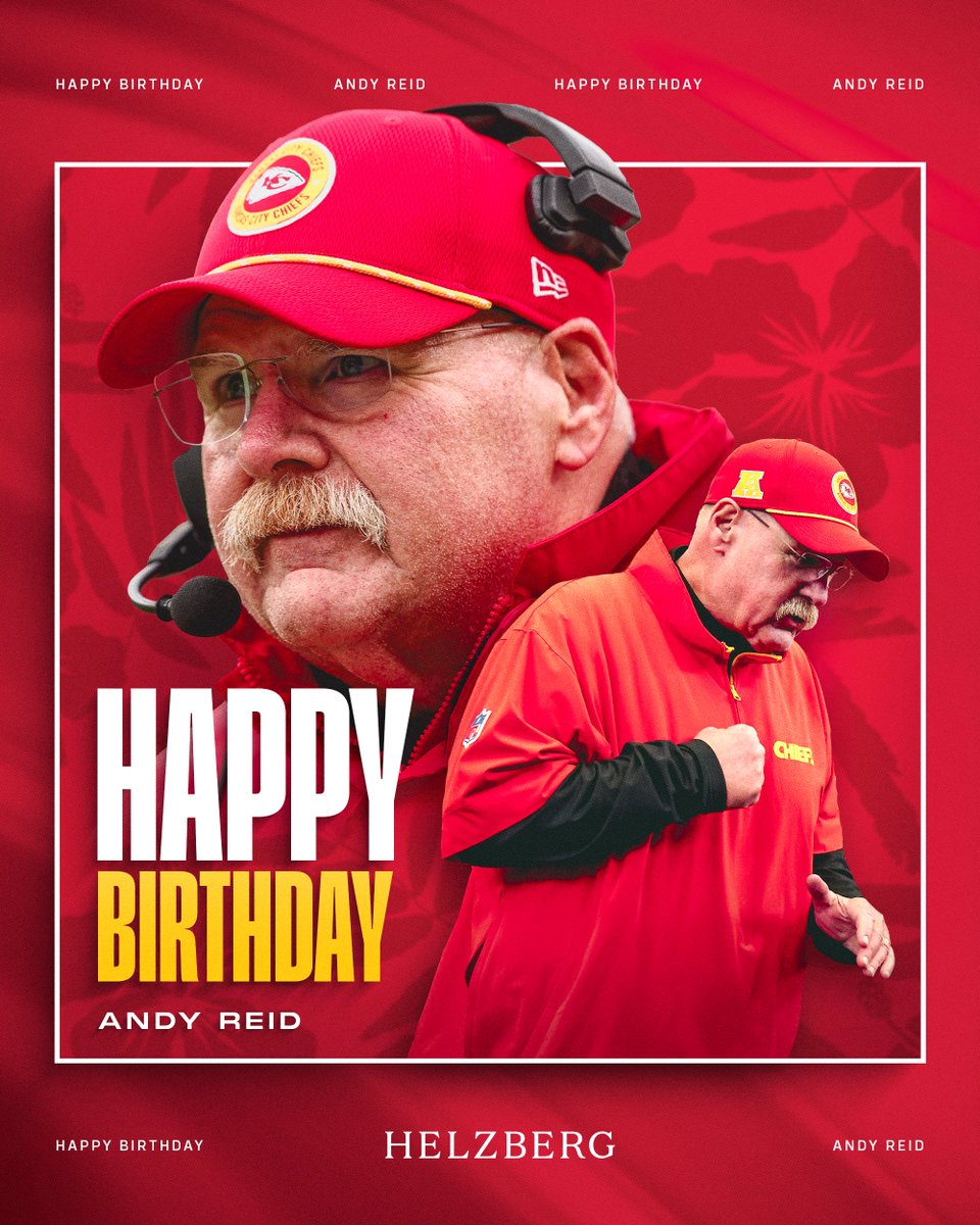 How 'bout Big Red, Chiefs Kingdom? 🎂 

Happy Birthday, Coach Reid!