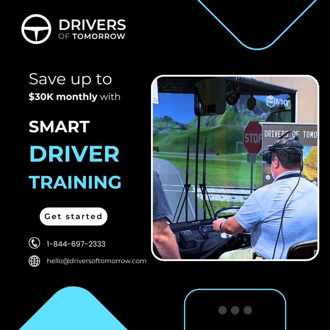 Drivers of Tomorrow #VR #AR #MR ๐#TRBAM (@driverstomorrow) on Twitter photo ๐ฐ Maximize ROI with Drivers of Tomorrow ๐ฐ
Achieve cost savings of up to $30K per month by mastering critical driving skills, including:
โ๏ธ Essential skill-building
โ๏ธ Defensive driving techniques
โ๏ธ Reverse practice ๐ฐ Maximize ROI with Drivers of Tomorrow ๐ฐ
Achieve cost savings of up to $30K per month by mastering critical driving skills, including:
โ๏ธ Essential skill-building
โ๏ธ Defensive driving techniques
โ๏ธ Reverse practice
