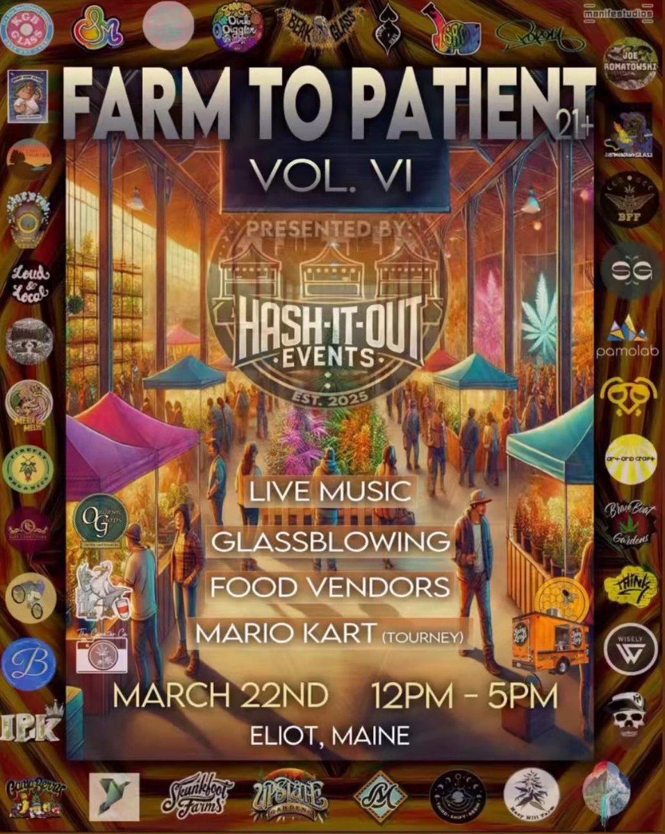 Farm to Patient Menu! Come hang with us this Saturday at the Farm to Patient Event! We will be there from noon until 5 pm! We will be raffling off an Undertow themed Mohawk glass rig and all sales get you entered to win! Can’t wait to hang this weekend!! 🥳🥳🥳
