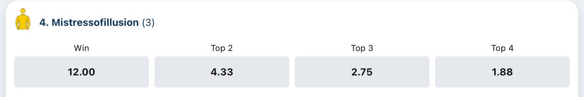 oxley8150's tweet image. #Wyong R5 Mistressofillusion [sic] #WarwickFarm last start: &quot;cracker run, got 2nd wind to run 4th 2nd up&quot; (Sky). Has placed 3rd up, 2 trials before prep began - peaking? Jason Collett goes on. Short fave drops 4kg up in class - place at odds (NTD)? Multi. #thoroughbreds 🇦🇺