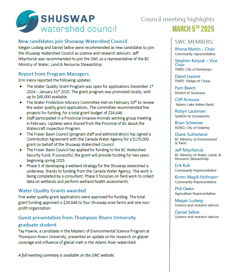 Shuswap Watershed Council tweet media