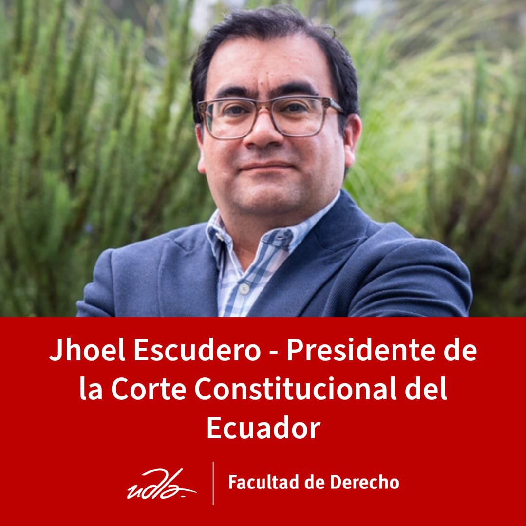 ¡Felicitaciones a nuestro docente Jhoel Escudero Soliz por su designación como presidente de la Corte Constitucional del Ecuador! Estamos seguros de que con su conocimiento, experiencia y humanismo liderará la Corte con excelencia. #OrgulloUDLA