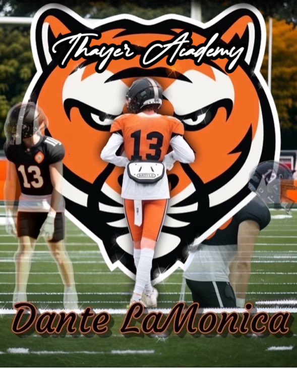 Dante LaMonica (@dante_lamonica) on Twitter photo I’m happy to say I will be continuing my athletics and academics at Thayer Academy for the next 2 years! <a href="/CoachToussaint/">Jeff Toussaint</a> <a href="/PRZNewEngland/">Prep Redzone New England</a> <a href="/NE6FB_Recruits/">NE-Recruits</a> <a href="/ThayerAthletics/">Thayer Academy Athletics</a> <a href="/Hopsgrind/">Coach Coleman</a> I’m happy to say I will be continuing my athletics and academics at Thayer Academy for the next 2 years! <a href="/CoachToussaint/">Jeff Toussaint</a> <a href="/PRZNewEngland/">Prep Redzone New England</a> <a href="/NE6FB_Recruits/">NE-Recruits</a> <a href="/ThayerAthletics/">Thayer Academy Athletics</a> <a href="/Hopsgrind/">Coach Coleman</a>