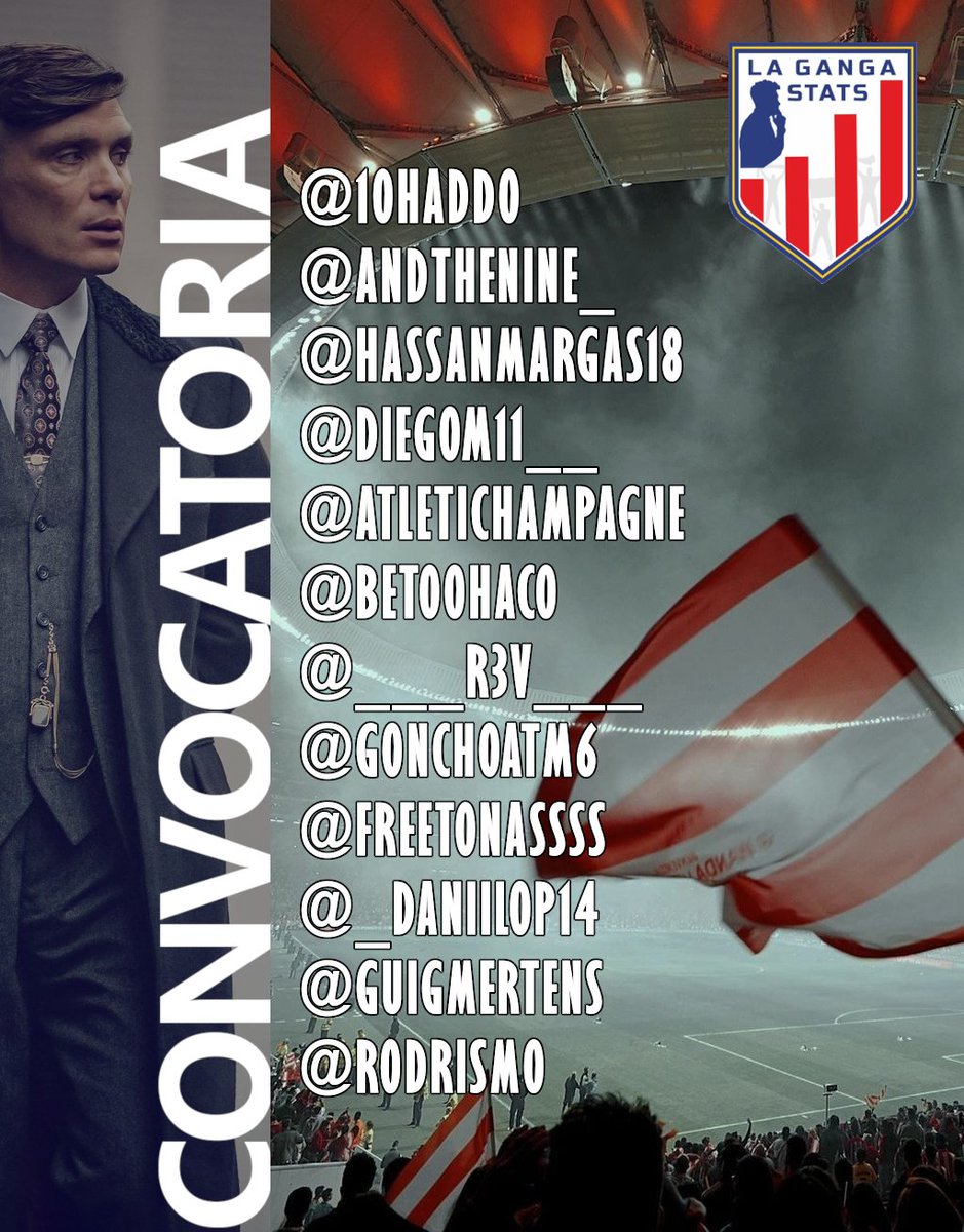 Convocatoria oficial de GangaStats para la TwAtletiCup VI