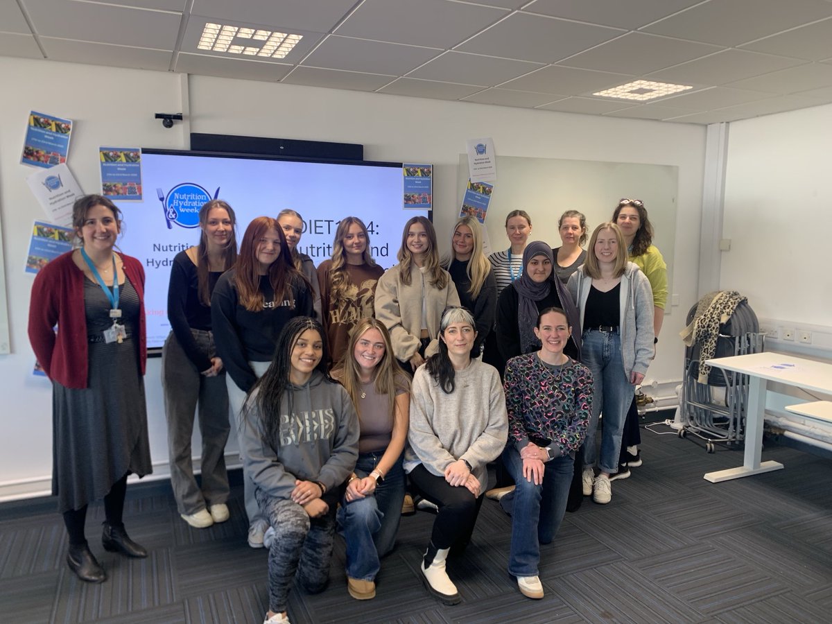 Great to celebrate “Nutrition and Hydration Week⁩” with some of our dietetic students today …. RD2Bs delivering microteach sessions on healthy eating and dehydration prevention ⁦<a href="/NHWeek/">N&H Week</a>⁩ ⁦<a href="/BDA_Dietitians/">British Dietetic Association</a>⁩ ⁦<a href="/worcester_uni/">University of Worcester</a>⁩  #RD2B #whatdietitiansdo